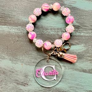 Custom keychain wristlet